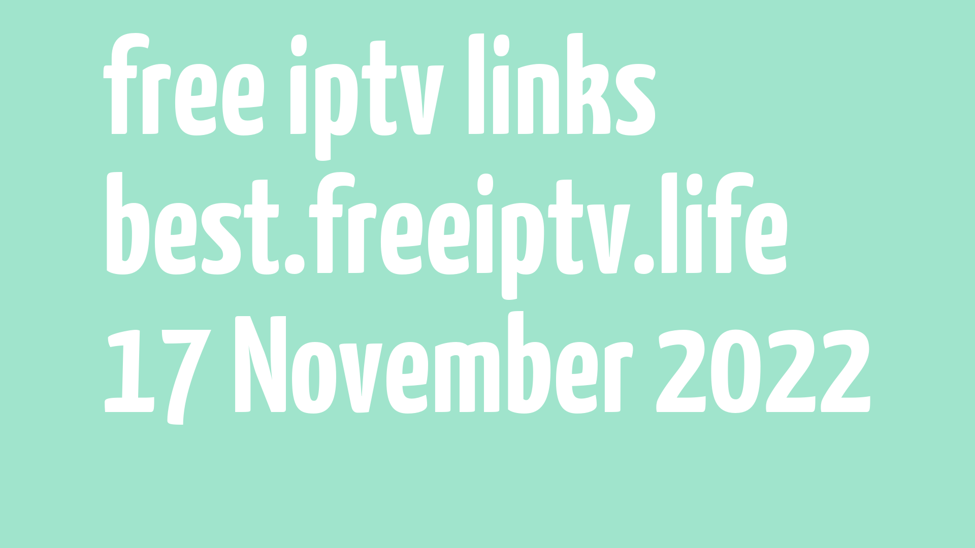 free iptv links 161122